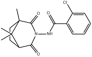 2-chloro-N-(1,8,8-trimethyl-2,4-dioxo-3-azabicyclo[3.2.1]oct-3-yl)benzamide Structure