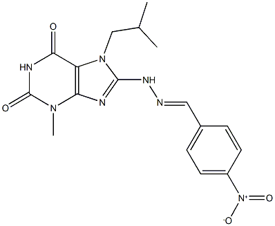 4-nitrobenzaldehyde (7-isobutyl-3-methyl-2,6-dioxo-2,3,6,7-tetrahydro-1H-purin-8-yl)hydrazone 구조식 이미지