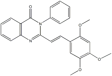 3-phenyl-2-[2-(2,4,5-trimethoxyphenyl)vinyl]-4(3H)-quinazolinone 구조식 이미지