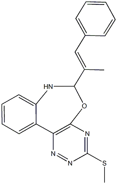 6-(1-methyl-2-phenylvinyl)-3-(methylsulfanyl)-6,7-dihydro[1,2,4]triazino[5,6-d][3,1]benzoxazepine Structure