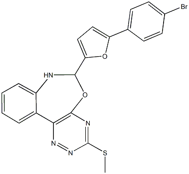 6-[5-(4-bromophenyl)-2-furyl]-6,7-dihydro[1,2,4]triazino[5,6-d][3,1]benzoxazepin-3-yl methyl sulfide 구조식 이미지