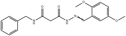 N-benzyl-3-[2-(2,5-dimethoxybenzylidene)hydrazino]-3-oxopropanamide 구조식 이미지