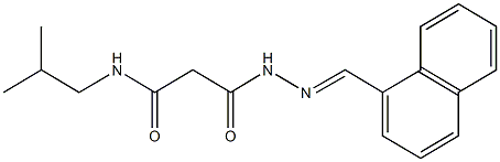 N-isobutyl-3-[2-(1-naphthylmethylene)hydrazino]-3-oxopropanamide 구조식 이미지