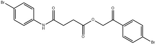 2-(4-bromophenyl)-2-oxoethyl 4-(4-bromoanilino)-4-oxobutanoate 구조식 이미지