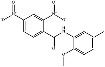 2,4-bisnitro-N-(2-methoxy-5-methylphenyl)benzamide Structure