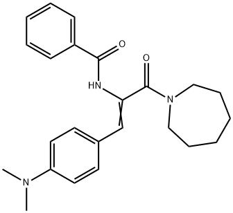 N-{1-(1-azepanylcarbonyl)-2-[4-(dimethylamino)phenyl]vinyl}benzamide 구조식 이미지