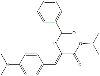 isopropyl 2-(benzoylamino)-3-[4-(dimethylamino)phenyl]acrylate 구조식 이미지