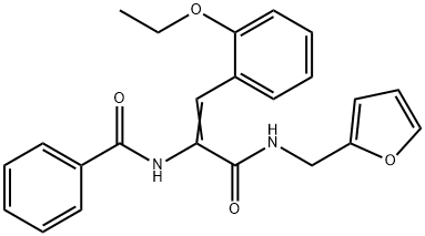 N-(2-(2-ethoxyphenyl)-1-{[(2-furylmethyl)amino]carbonyl}vinyl)benzamide 구조식 이미지