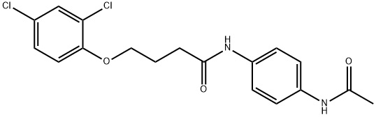 N-[4-(acetylamino)phenyl]-4-(2,4-dichlorophenoxy)butanamide 구조식 이미지