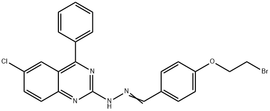 4-[(2-bromoethyl)oxy]benzaldehyde (6-chloro-4-phenylquinazolin-2-yl)hydrazone Structure