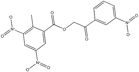 2-{3-nitrophenyl}-2-oxoethyl 3,5-bisnitro-2-methylbenzoate 구조식 이미지