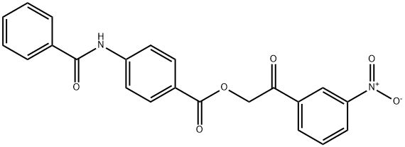 2-{3-nitrophenyl}-2-oxoethyl 4-(benzoylamino)benzoate Structure