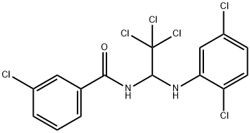 3-chloro-N-[2,2,2-trichloro-1-(2,5-dichloroanilino)ethyl]benzamide Structure