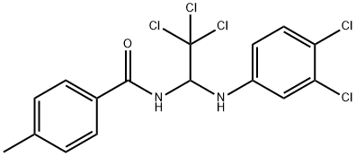 4-methyl-N-[2,2,2-trichloro-1-(3,4-dichloroanilino)ethyl]benzamide Structure