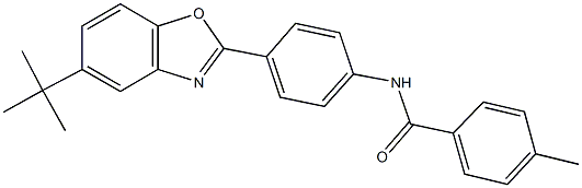 N-[4-(5-tert-butyl-1,3-benzoxazol-2-yl)phenyl]-4-methylbenzamide Structure