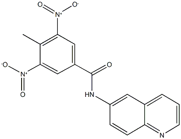 3,5-bisnitro-4-methyl-N-(6-quinolinyl)benzamide 구조식 이미지