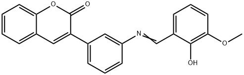 3-{3-[(2-hydroxy-3-methoxybenzylidene)amino]phenyl}-2H-chromen-2-one Structure