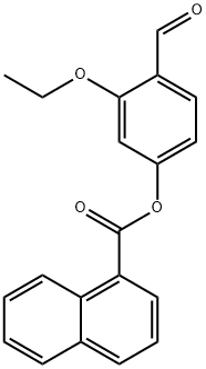 3-ethoxy-4-formylphenyl 1-naphthoate 구조식 이미지