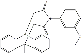 17-(3-methoxyphenyl)-1-methyl-17-azapentacyclo[6.6.5.0~2,7~.0~9,14~.0~15,19~]nonadeca-2,4,6,9,11,13-hexaene-16,18-dione 구조식 이미지