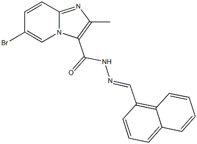 6-bromo-2-methyl-N'-(1-naphthylmethylene)imidazo[1,2-a]pyridine-3-carbohydrazide 구조식 이미지