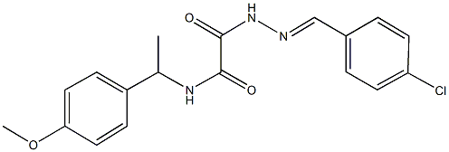 2-[2-(4-chlorobenzylidene)hydrazino]-N-[1-(4-methoxyphenyl)ethyl]-2-oxoacetamide Structure