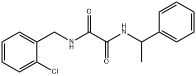 N~1~-(2-chlorobenzyl)-N~2~-(1-phenylethyl)ethanediamide 구조식 이미지