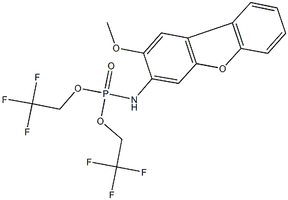 bis(2,2,2-trifluoroethyl) 2-methoxydibenzo[b,d]furan-3-ylamidophosphate Structure