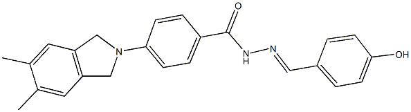 4-(5,6-dimethyl-1,3-dihydro-2H-isoindol-2-yl)-N'-(4-hydroxybenzylidene)benzohydrazide 구조식 이미지