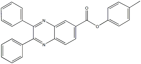 4-methylphenyl 2,3-diphenyl-6-quinoxalinecarboxylate Structure