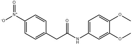 N-[3,4-bis(methyloxy)phenyl]-2-{4-nitrophenyl}acetamide 구조식 이미지