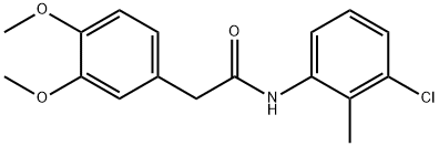 2-[3,4-bis(methyloxy)phenyl]-N-(3-chloro-2-methylphenyl)acetamide Structure