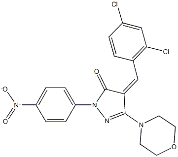 4-(2,4-dichlorobenzylidene)-2-{4-nitrophenyl}-5-(4-morpholinyl)-2,4-dihydro-3H-pyrazol-3-one Structure