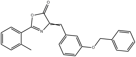 4-[3-(benzyloxy)benzylidene]-2-(2-methylphenyl)-1,3-oxazol-5(4H)-one 구조식 이미지