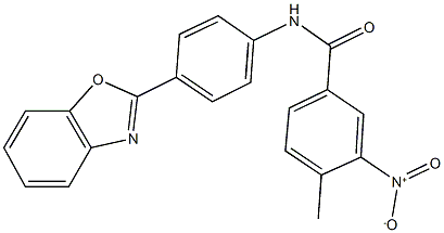 N-[4-(1,3-benzoxazol-2-yl)phenyl]-3-nitro-4-methylbenzamide Structure
