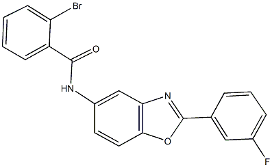 2-bromo-N-[2-(3-fluorophenyl)-1,3-benzoxazol-5-yl]benzamide Structure