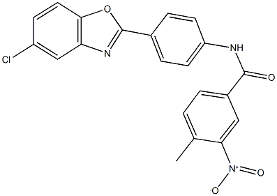 N-[4-(5-chloro-1,3-benzoxazol-2-yl)phenyl]-3-nitro-4-methylbenzamide Structure