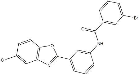 3-bromo-N-[3-(5-chloro-1,3-benzoxazol-2-yl)phenyl]benzamide Structure