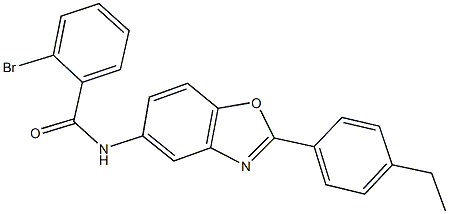 2-bromo-N-[2-(4-ethylphenyl)-1,3-benzoxazol-5-yl]benzamide Structure