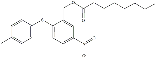 5-nitro-2-[(4-methylphenyl)sulfanyl]benzyl octanoate Structure