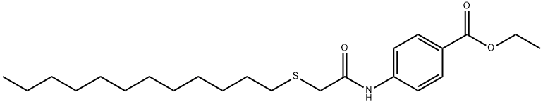 ethyl 4-{[(dodecylsulfanyl)acetyl]amino}benzoate 구조식 이미지