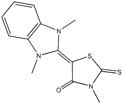 5-(1,3-dimethyl-1,3-dihydro-2H-benzimidazol-2-ylidene)-3-methyl-2-thioxo-1,3-thiazolidin-4-one 구조식 이미지