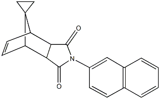 4-(2-naphthyl)-spiro[4-azatricyclo[5.2.1.0~2,6~]dec[8]ene-10,1'-cyclopropane]-3,5-dione 구조식 이미지