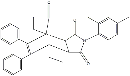 1,7-diethyl-4-mesityl-8,9-diphenyl-4-azatricyclo[5.2.1.0~2,6~]dec-8-ene-3,5,10-trione 구조식 이미지