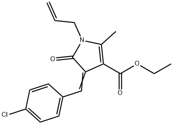 ethyl 1-allyl-4-(4-chlorobenzylidene)-2-methyl-5-oxo-4,5-dihydro-1H-pyrrole-3-carboxylate 구조식 이미지