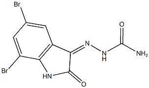 5,7-dibromo-1H-indole-2,3-dione 3-semicarbazone Structure