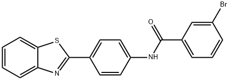 N-[4-(1,3-benzothiazol-2-yl)phenyl]-3-bromobenzamide 구조식 이미지