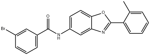 3-bromo-N-[2-(2-methylphenyl)-1,3-benzoxazol-5-yl]benzamide Structure