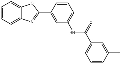 N-[3-(1,3-benzoxazol-2-yl)phenyl]-3-methylbenzamide 구조식 이미지