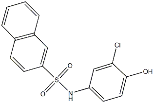 N-(3-chloro-4-hydroxyphenyl)naphthalene-2-sulfonamide 구조식 이미지