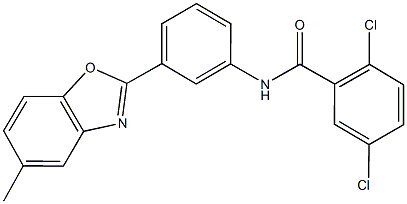 2,5-dichloro-N-[3-(5-methyl-1,3-benzoxazol-2-yl)phenyl]benzamide Structure